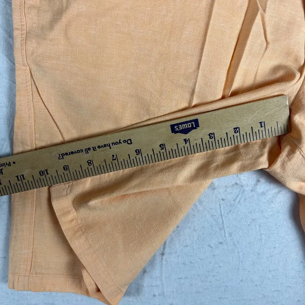 New Banana Republic Aiden Slim Men's Linen Shorts Size 36 Peach NWT, with Tags